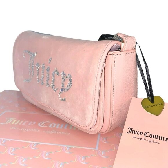 Juicy Couture Exclusive Pink Diamond Shoulder Crossbody Wallet Handbag Purse NWT - Picture 7 of 12